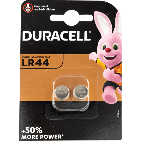 Duracell LR44 Duracell Button Battery Alk. 1.5V (Pack-2)