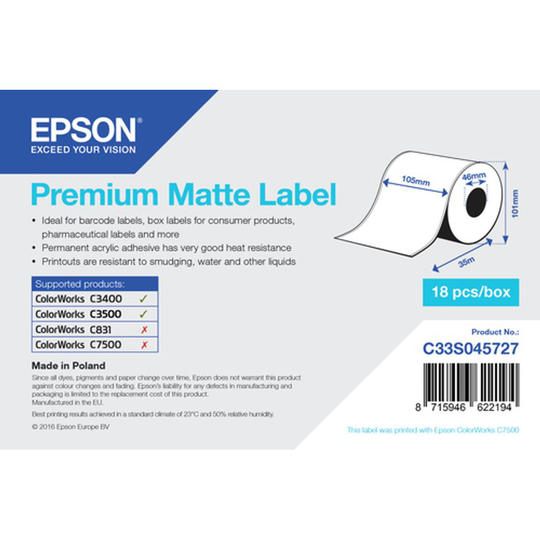 Epson Premium Matte Label- you get 16