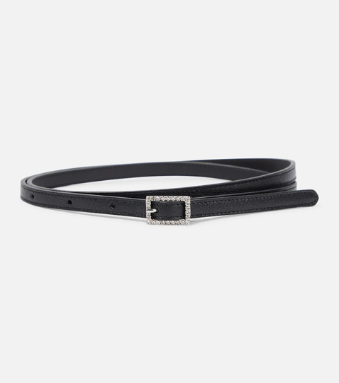 Embellished leather belt