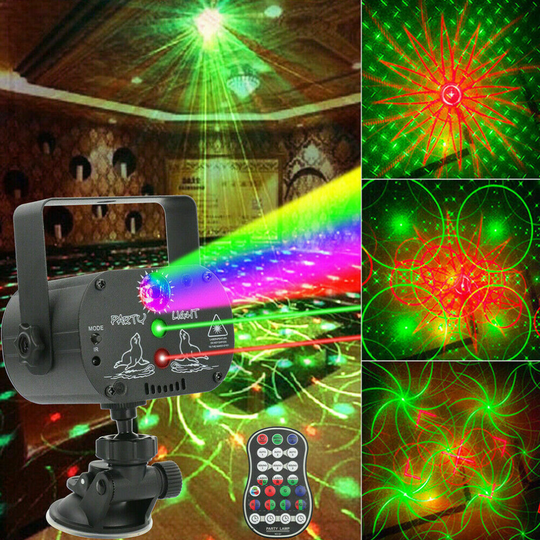 240 Pattern Laser LED RGB Projector Stage Light DJ Disco Party KTV Club Lighting