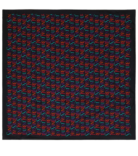 Monogram silk scarf