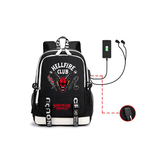 (Black) Stranger Things HELLFIRE CLUB Backpack Rucksack