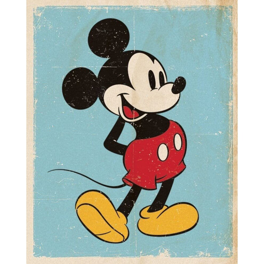 Disney Retro Mickey Mouse Poster