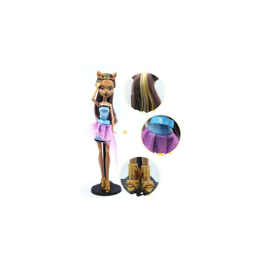 (Clawdeen Wolf Without Shelf) Kids Body Girls Monster Doll Elf Move Joints Toys