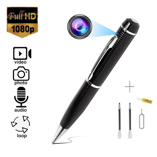 Spy Camera Pen Hidden Camera Monkaim HD 1080P Mini Pen Camera Video, Audio and Image Security Camera Body Camera Portable Video Recorder for Class B