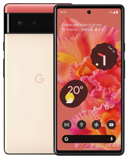 SIM Free Google Pixel 6 5G 128GB Mobile Phone - Kinda Coral