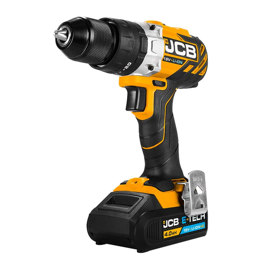 JCB 18V Brushless Combi Drill 2X 4.0Ah E-tech in L-Boxx 136