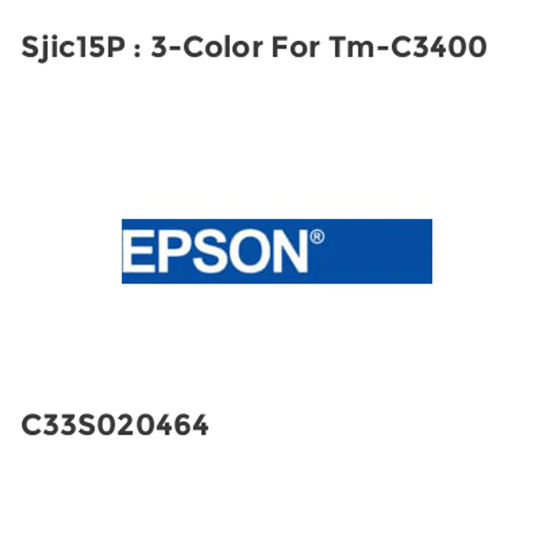 Epson Sjic15P : 3-Color For Tm-C3400- you get 3