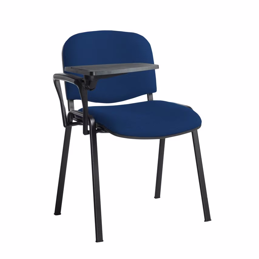 Dams MTO Taurus Meeting Room Chair with Black Frame and Writing Tablet - Red