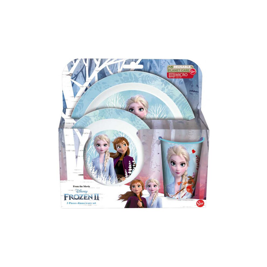 breakfast set Frozen II junior ice blue 3-piece