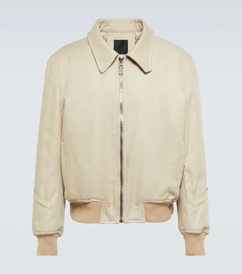Cotton twill bomber jacket