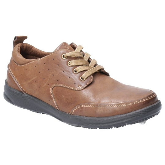 (10 UK, Brown) Hush Puppies Mens Apollo Lace Up Leather Shoe