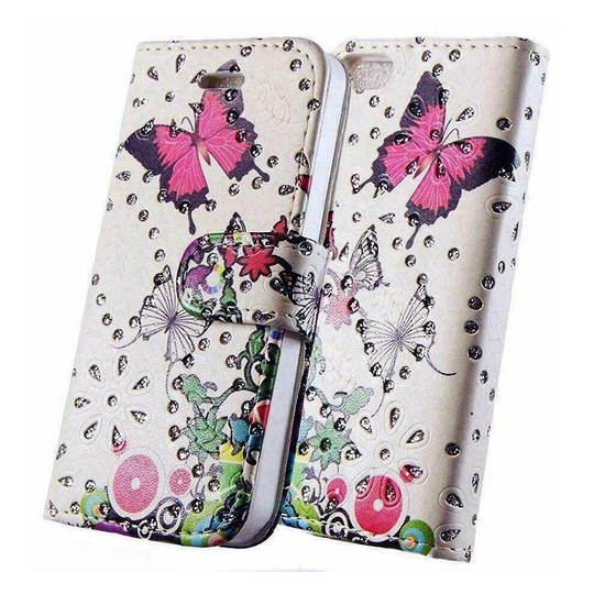 (PINK BUTTERFLY) For Samsung Galaxy A32 5G Phone Case, Cover, Flip Wallet, Folio, Leather /Gel