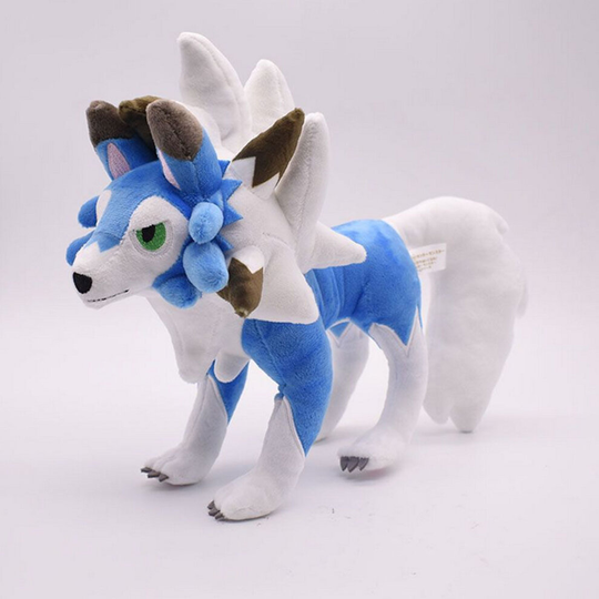10'' Lycanroc Blue Form Wolf Plush Toy Stuffed Animal Doll kids UK