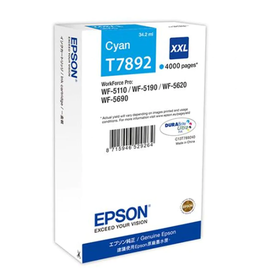 Epson C13T789240 T7892XXL Cyan Ink 34ML