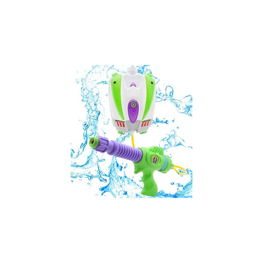 Disney Toy Story Buzz Lightyear Water Blaster Backpack | Large Capacity Portable Water Pistol With Adjustable Straps | Kids Outdoor Toy Water Gun From