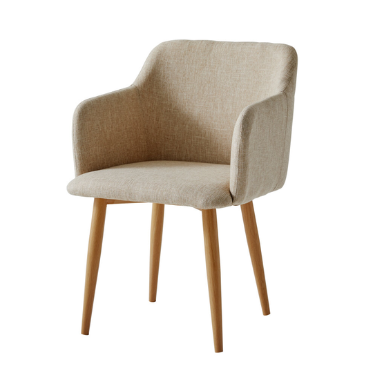 (beidge) MOF Fabric Tub Chair Armchair Dining Chair K5