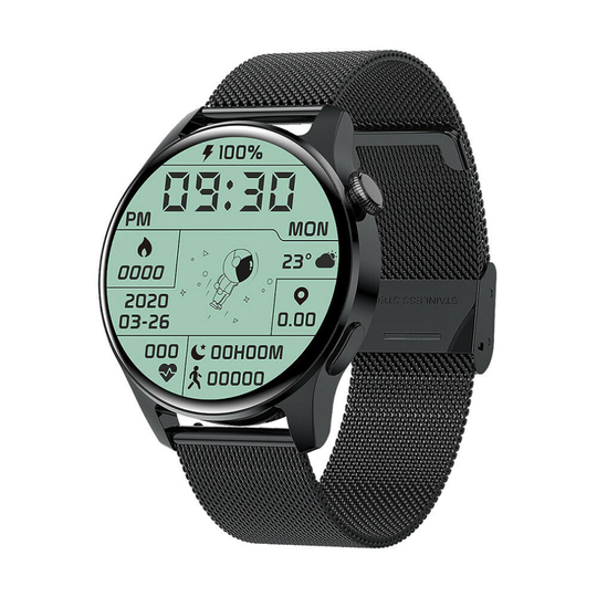(Stainless Steel Band) Smartwatch Smart Watch for iPhone Samsung Huawei