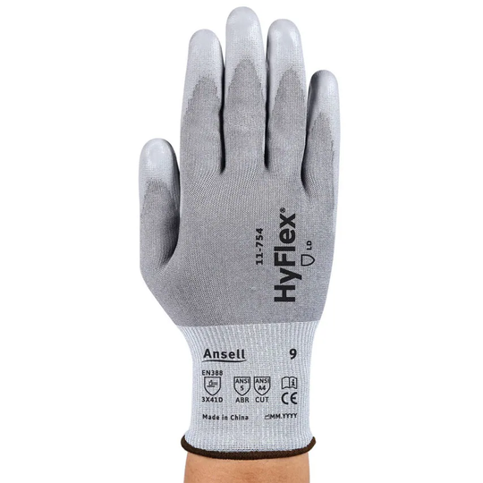 Ansell 11-754 CUT D PU PALM COATED GLOVES SIZE 10