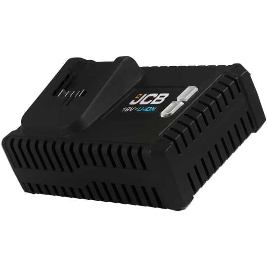 JCB - 18V 4.0A Super Fast Charger - Lithium Ion Battery Charger - Use for JCB 18V Power Tool Batteries - (UK Plug) - Red &...