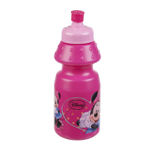 Kids 350ml Disney Non Drip Spill Sports Pull Top Bottle Drinks + Lid