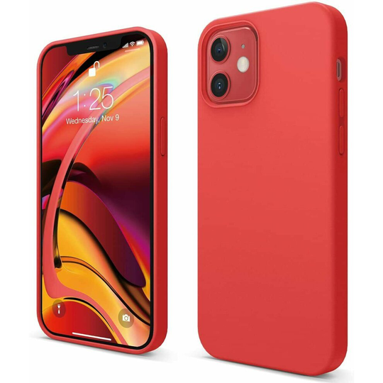 (iPhone 11, Red) Liquid Silicone Case For iPhone 11 12 13 Pro 13 Pro Max XR X/XS