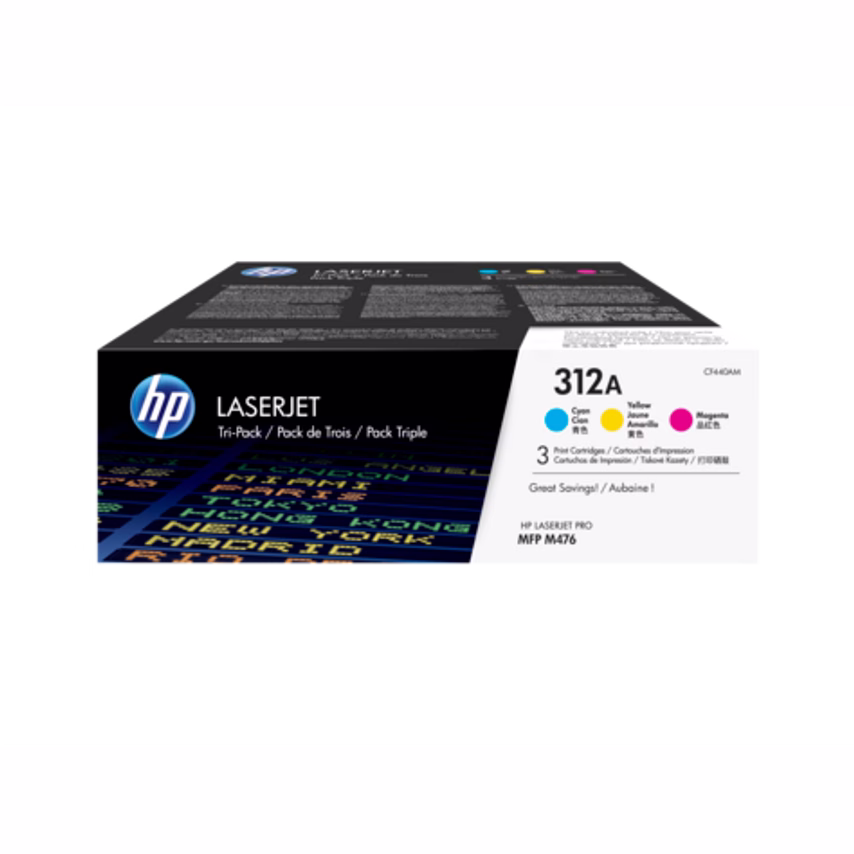 HP 312A Multipack Standard Capacity Toner 3x 2.7K pages for Color LaserJet Pro M
