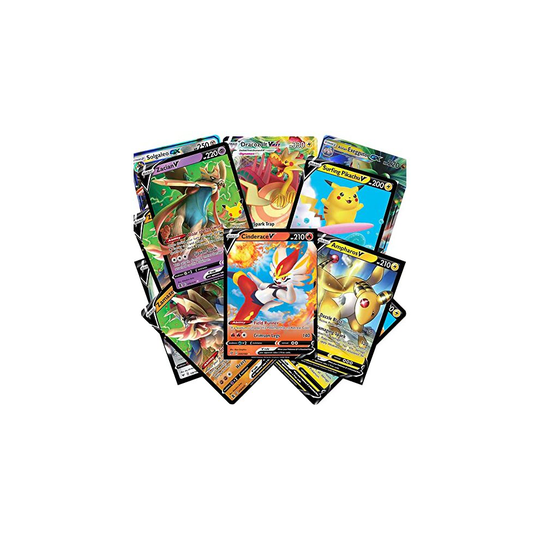 Pokemon Cards 50 Card Assorted Lot with Guaranteed V Pokemon