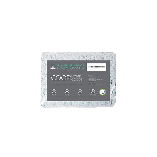 Coop Home Goods Adjustable Shredded Gel Memory Foam and Poly Fiber Fill for Eden Pillow lb CertiPUR US Certified