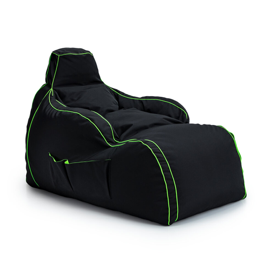 (Fel Magic Green) GAME OVER Bean Bag Gaming Chair Adult Lounger Seat