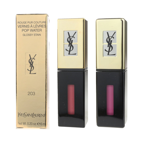 YSL Vernis A Levres Pop Water Glossy Stain - 205 Pink Rain