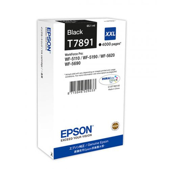 Epson C13T789140 T7891XXL Black Ink 65ML