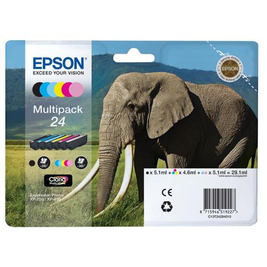 Epson Epson24 IJCartElep HY Blk5.1ml/Cyan4.6ml/Mag4.6ml/Yel4.6ml /L/Cyan5.1ml /L