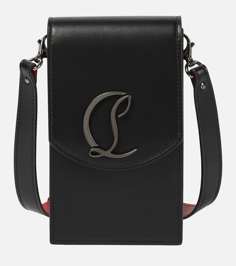 Loubi54 leather phone pouch