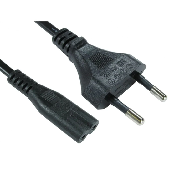 Cables Direct Cables 2MTR Euro M-C7 F FIG 8 Black POW Cab