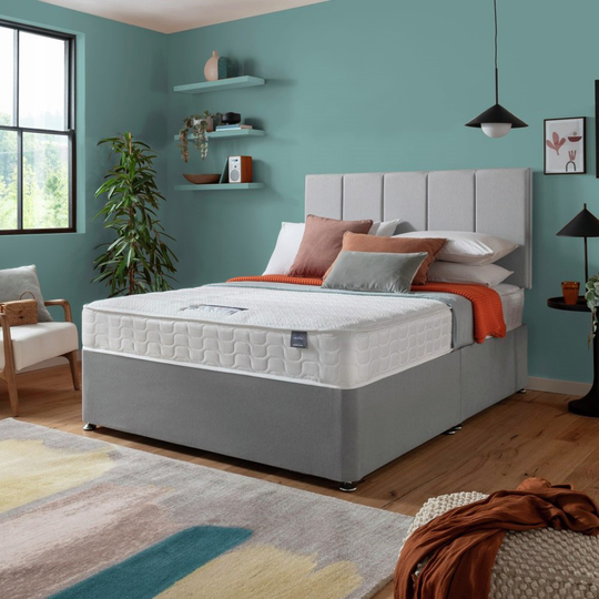 Silentnight Hatfield Memory Double Divan Bed - Grey