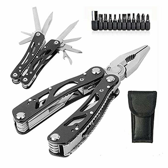 Multitool Pliers Outdoor Utility Tools with Pocket for Camping Hiking