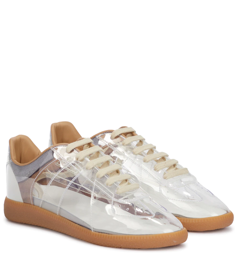 Replica PVC and leather sneakers