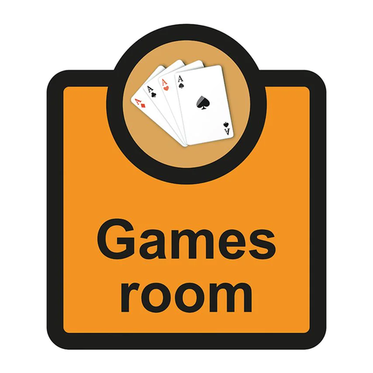 Spectrum Industrial Games Room Sign, Self Adhesive Foamex (266mm x 310mm)