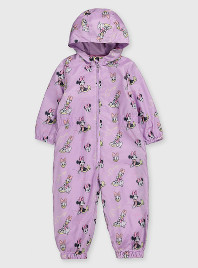 Disney Minnie & Daisy Purple Puddlesuit - 6-7 years