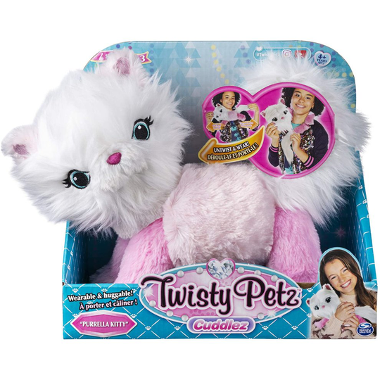 Twisty Petz 6054693 Cuddlez, Purrella Kitty Transforming Collectible Plush for Kids Aged 4 and Up, Multicolour