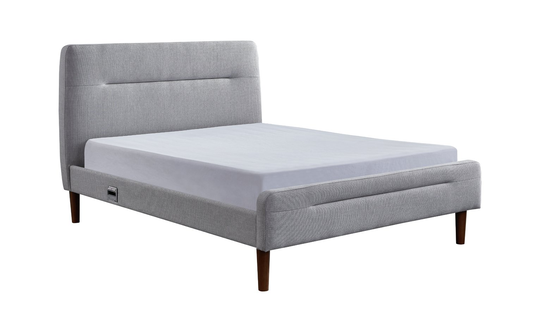 Koble Nodd Smart Double Fabric Bed Frame - Light Grey