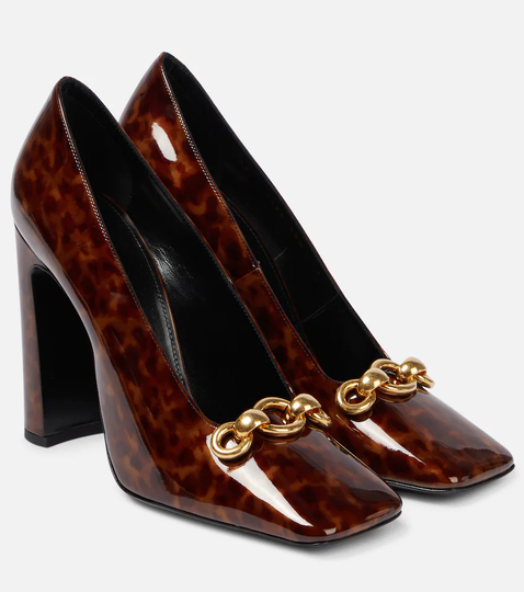 Silvana embellished leather pumps