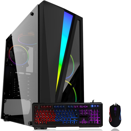 Gaming PC Bundle Mars Black | i5 Quad Core, GTX 1650, 16GB RAM, 512GB SSD, Computer Set