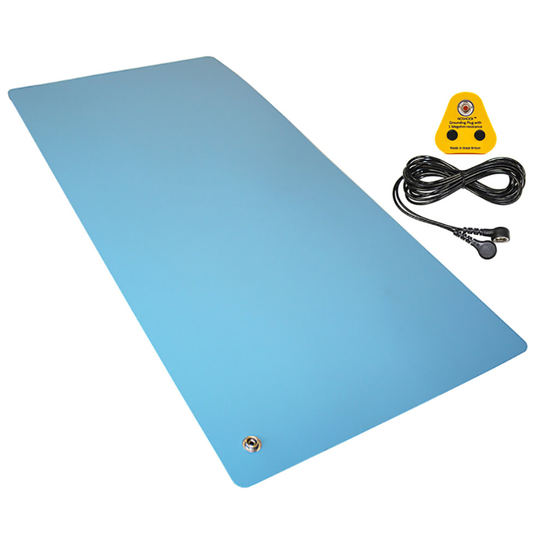 (Blue) ESD Anti-Static Grounding Mat Kit 300x600mm
