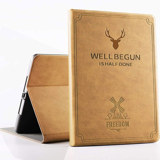 (Camel) Well Begun - Apple iPad Smart Cover Case Auto Wake/Sleep