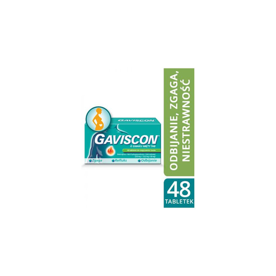 GAVISCON - 48 peppermint tablets for chewing