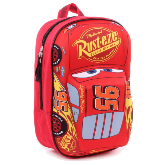 Disney 760-8462 1 x Lightning McQueen 'Piston Cup Champion' 3D Effect Car 31cm Backpack