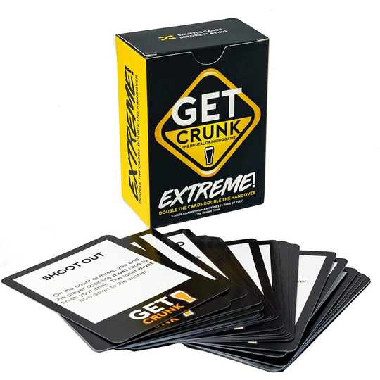 Get Crunk Extreme Volume 3 - The Brutal Card Drinking Game for Students, Pre Drinks, Stag and Hen Parties. You will be abused!