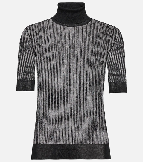 Turtleneck silk top